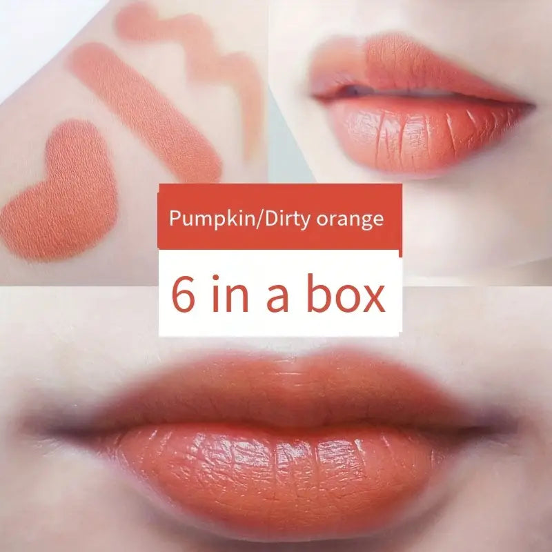 6 Pcs Matte Misty Lipstick Set